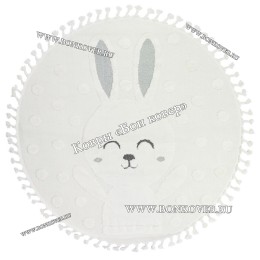 Турецкий Ковер Комфорт Дизайн 30083 Белый Круг